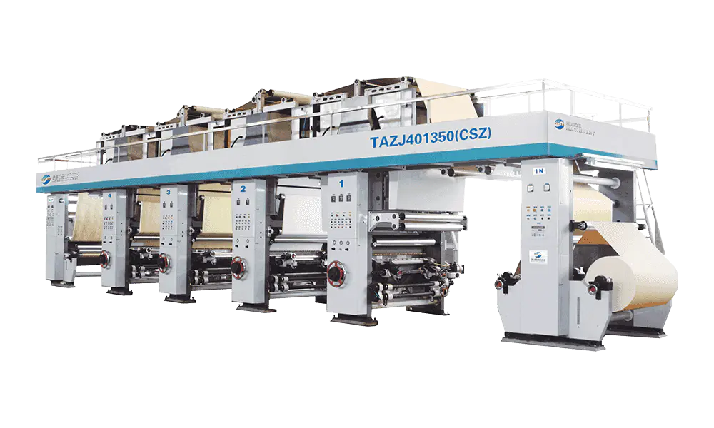 TAZJ401350(CSZ)(JSZ) 4-Foot Medium-High Speed MLS-Type Gravure Printing Machine cho giấy trang trí gỗ công nghiệp